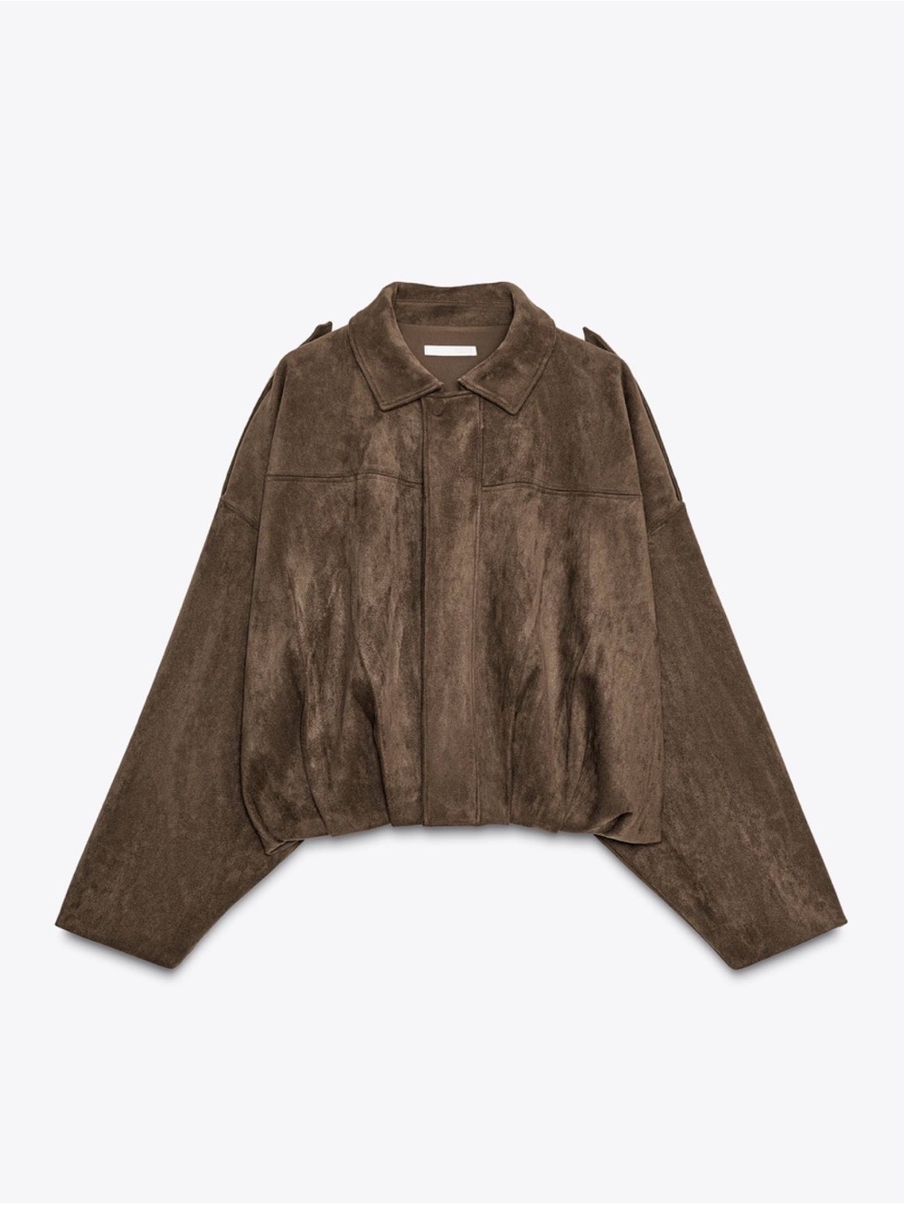 Zara Faux Suede Jacket BROWN